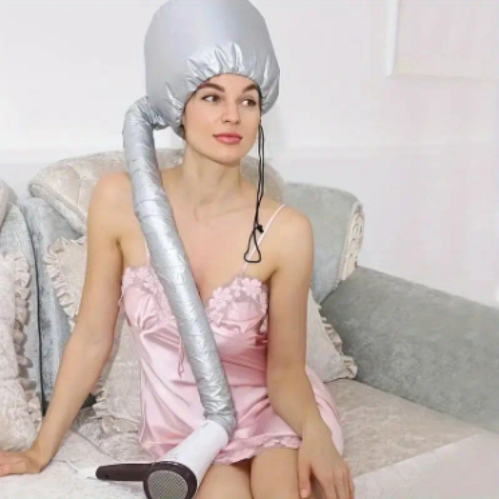 1pc Soft Bonnet Hooded Hair Dryer Attachment - Picture 2 of 6